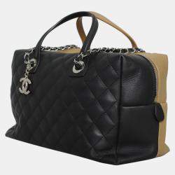Chanel CC Quilted Bicolor Bowling Bag
