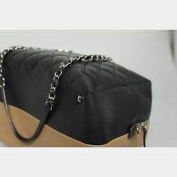 Chanel CC Quilted Bicolor Bowling Bag