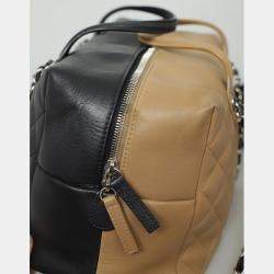 Chanel CC Quilted Bicolor Bowling Bag