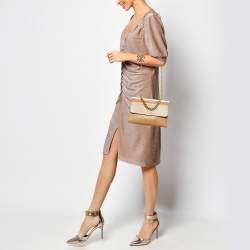 Chanel Beige Leather Small Coco Luxe Flap Bag