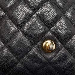Chanel Black Quilted Caviar Leather Maxi Classic Single Flap Bag