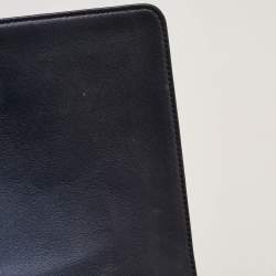 Chanel Navy Blue Cube Embossed Leather Medium Boy Flap Bag