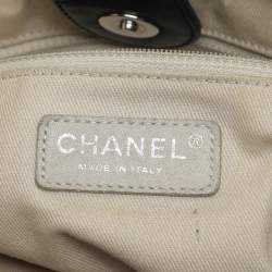 Pre Owned Chanel Black Quilted Leather Small Sea Hit Tote