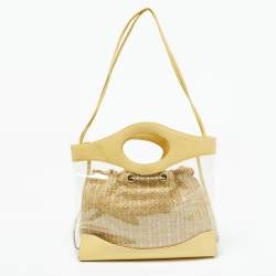Pre Owned Chanel Yellow/Transparent PVC and Leather 31 Shopping Bag
