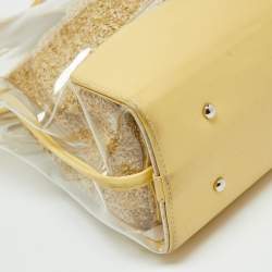 Pre Owned Chanel Yellow/Transparent PVC and Leather 31 Shopping Bag