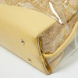 Pre Owned Chanel Yellow/Transparent PVC and Leather 31 Shopping Bag