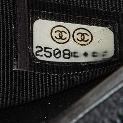 Chanel Black Quilted Leather CC Classic Wallet On Chain