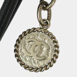 Chanel Black Calfskin Medallion Tote Handbag