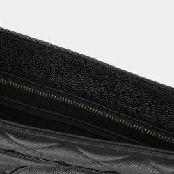 Pre Owned Chanel Black Calfskin Medallion Tote Handbag