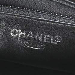 Pre Owned Chanel Black Calfskin Medallion Tote Handbag