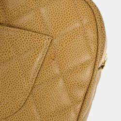 Chanel Beige Calfskin Bowling Bag