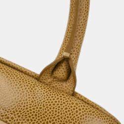 Chanel Beige Calfskin Bowling Bag