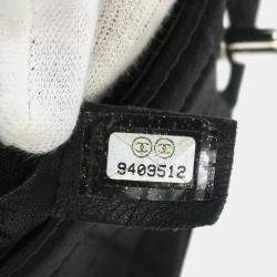 Chanel Black Satin Choco Bar Lipstick Shoulder Bag