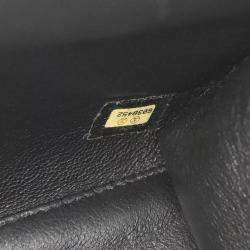 Pre Owned Chanel Black Calfskin Straight Flap Chain Handbag