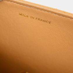 Pre Owned Chanel Beige Calfskin Single Flap Shoulder Bag