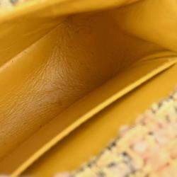 مملوكة مسبقًا Chanel Yellow Tweed Classic Single Flap 2 In 1 Hand Bag Set