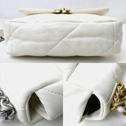 Chanel White Cream Chanel 19 Chain Shoulder Bag