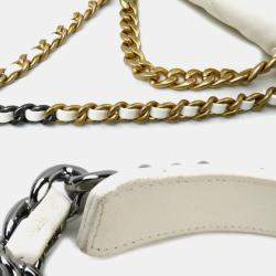 Chanel White Cream Chanel 19 Chain Shoulder Bag