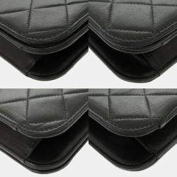 Chanel Black Matelasse Lambskin Gold Chain Shoulder Bag