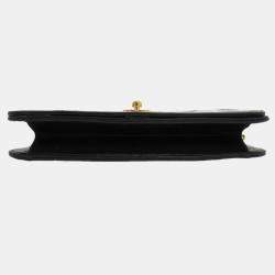 Chanel Black Matelasse Lambskin Gold Chain Shoulder Bag