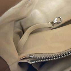 Pre Owned Chanel Caviar Skin Beige CC Coco Mark Tote Bag