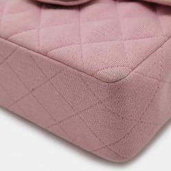 Chanel Cotton Jersey Pink Matelasse Coco Mark Chain Shoulder Bag