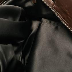 Pre Owned Chanel Choco Brown Twisted Glazed Leather Large Classic Tote