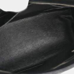 Pre Owned حقيبة يد توتس شانيل ميداليون جلد عجل أسود