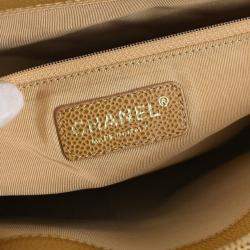 Chanel Beige Calfskin Grand Shopping Tote GST Chain Handbag