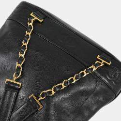 Chanel Black Calfskin Triple CC Backpack