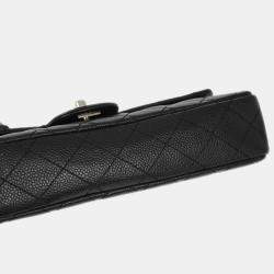 Chanel Black Calfskin East West Shoulder Bag