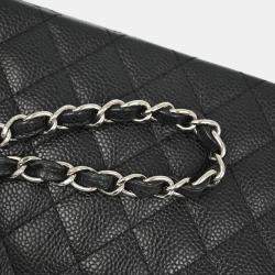 Chanel Black Calfskin East West Shoulder Bag
