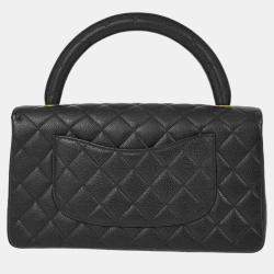 Chanel Black Calfskin Top Handle Handbag