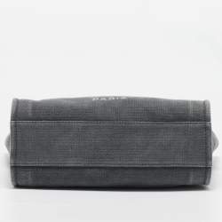 Chanel Grey Canvas Medium Deauville Shopper Tote