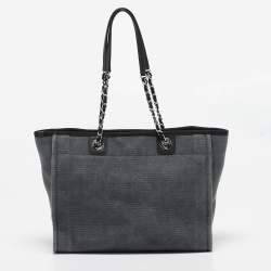 Chanel Grey Canvas Medium Deauville Shopper Tote
