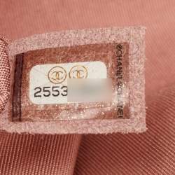 Pre Owned Chanel Peach Quilted Leather Small Boy Flap Bag