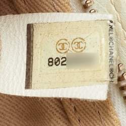 Chanel Grey/White Canvas and Leather CC Olsen Clutch Bag
