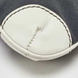 Chanel Grey/White Canvas and Leather CC Olsen Clutch Bag