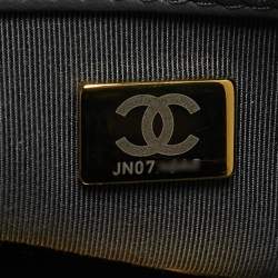 Pre Owned Chanel Grey Quilted Leather Medium 19 Flap Bag