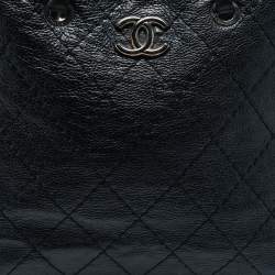 Chanel Black Quilted Leather On the Road Bag