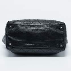 Chanel Black Quilted Leather On the Road Bag