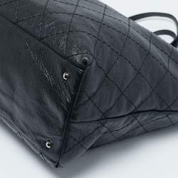 Chanel Black Quilted Leather On the Road Bag