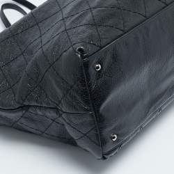 Chanel Black Quilted Leather On the Road Bag