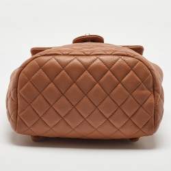 Pre Owned Chanel Sand Brown Quilted Leather Urban Spirit Backpack