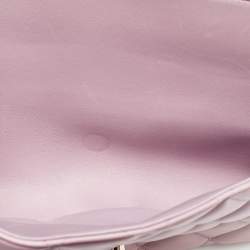 Pre Owned Chanel Lilac Quilted Leather Jumbo Classic Double Flap Bag