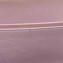 Pre Owned Chanel Lilac Quilted Leather Jumbo Classic Double Flap Bag