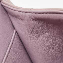Pre Owned Chanel Lilac Quilted Leather Jumbo Classic Double Flap Bag