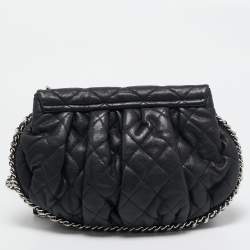 Pre Owned Chanel Black Quilted Leather Medium Chain Around Flap bag