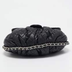Pre Owned Chanel Black Quilted Leather Medium Chain Around Flap bag