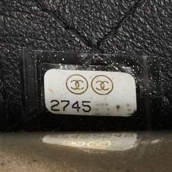 Pre Owned Chanel Transparent/Black PVC and Leather Sand By The Sea Flap Bag